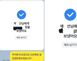 9.02 채*아 고객님 아이폰16프로256GB 매입완료