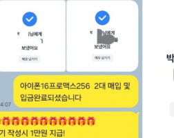 5.23 박*석 고객님  아이폰16프로맥스256GB 2대 매입완료
