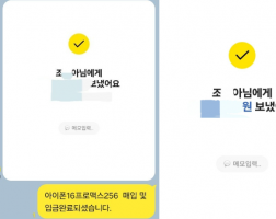 5.17 조*아 고객님 아이폰16프로맥스256GB 매입완료