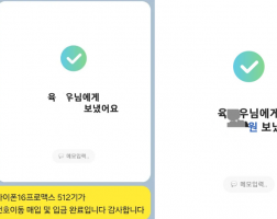 9.01 육*우 고객님 아이폰16프로맥스 512GB 매입완료